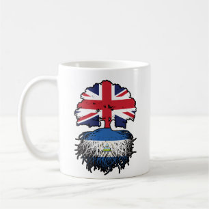 Nicaragua Nicaraguan British Träd Roots Flagga Kaffemugg