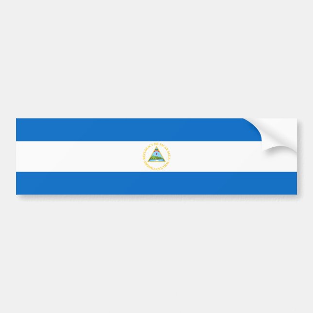 Nicaragua/nicaraguansk flagga bildekal (Framsidan)