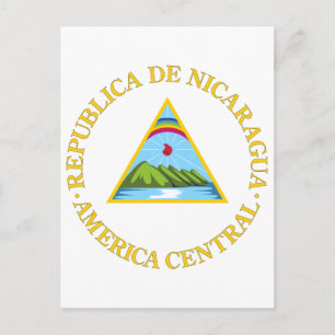 Nicaragua Officiell Jackar av Arm Heraldry Symbol Vykort