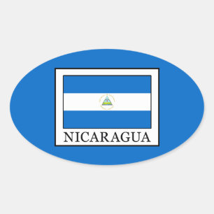 Nicaragua Ovalt Klistermärke