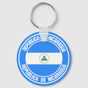 Nicaragua Round Emblem Nyckelring