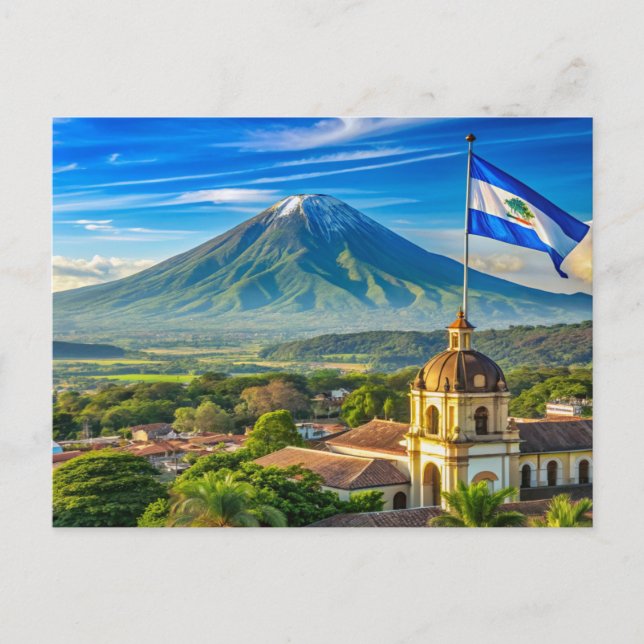 Nicaragua stilist cityscape vykort (Framsida)