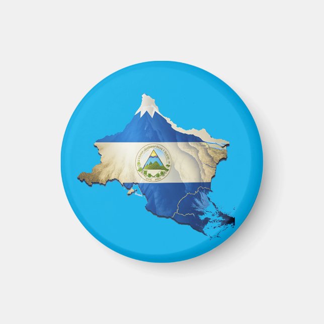 Nicaragua stylist karta magnet (Framsidan)