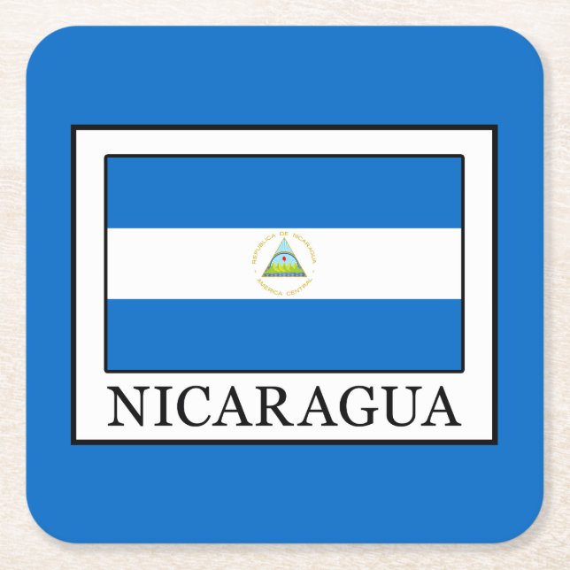 Nicaragua Underlägg Papper Kvadrat (Framsidan)
