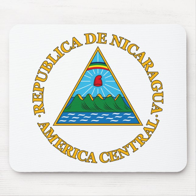 Nicaragua vapensköld Mousepad Musmatta (Framsidan)
