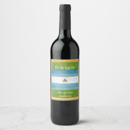 Nicaragua Vin-etikett Vinflaska Etikett