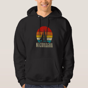 Nicaragua Vintage Segelbåt Sjöman Nica Hoodie