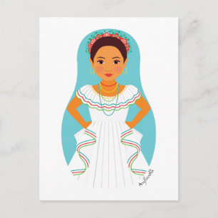 Nicaraguan Matryoshka Postcard Vykort