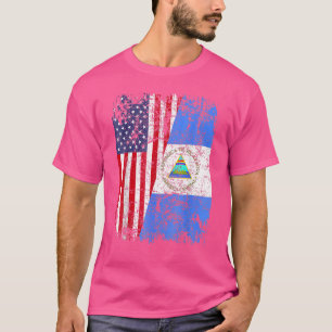 NICARAGUAN ROOTS Halamerikanska Flagga NICARAGUA T Shirt
