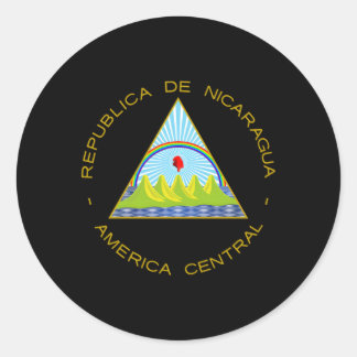 Nicaraguas emblem runt klistermärke