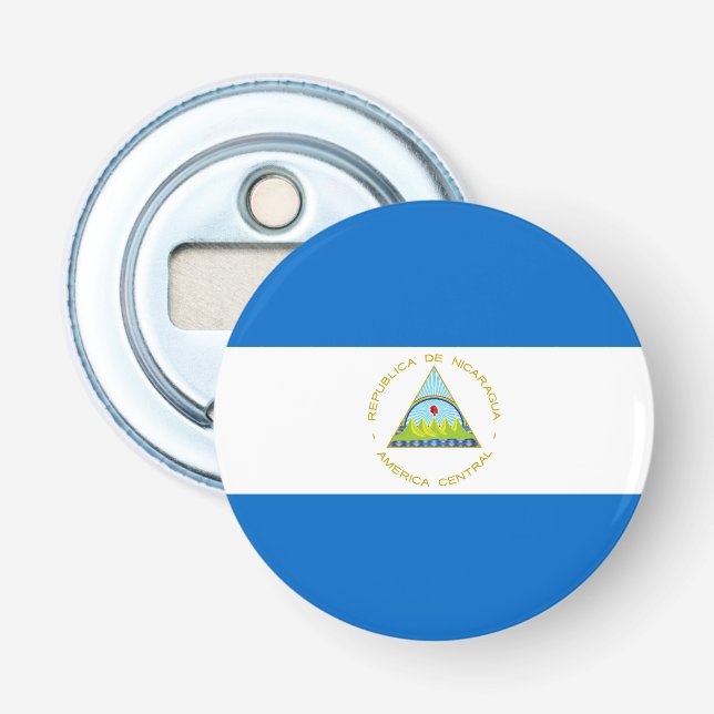 Nicaraguas flagga flasköppnare (Framsidan)