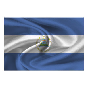 Nicaraguas flagga fototryck
