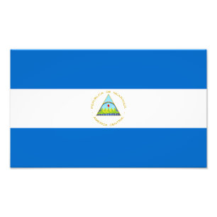 Nicaraguas flagga fototryck