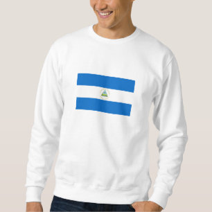 Nicaraguas flagga lång ärmad tröja
