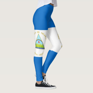 Nicaraguas flagga leggings
