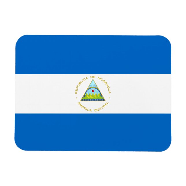 Nicaraguas flagga magnet (Horisontell)
