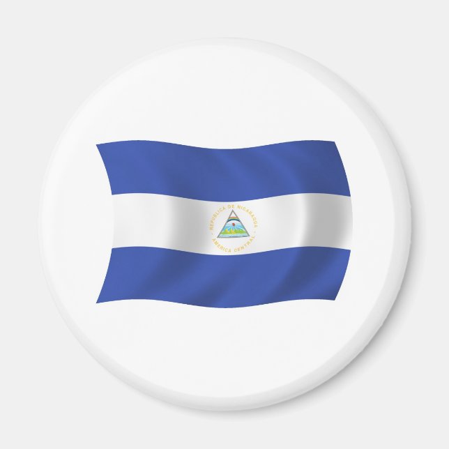 Nicaraguas flagga Magnet (Framsidan)