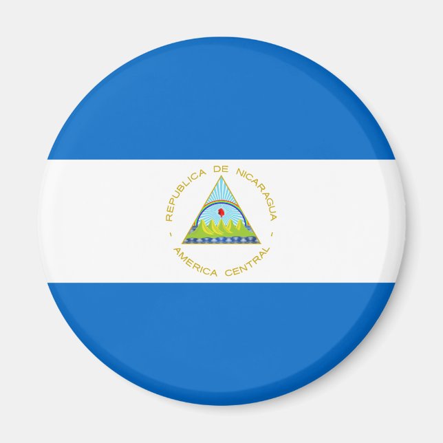 Nicaraguas flagga magnet (Framsidan)