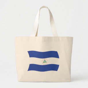 Nicaraguas flagga shoppingväska jumbo tygkasse