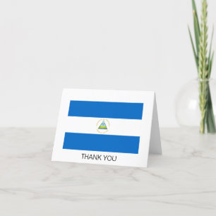 Nicaraguas flagga tack kort