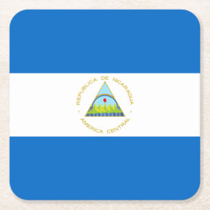 Nicaraguas flagga underlägg papper kvadrat