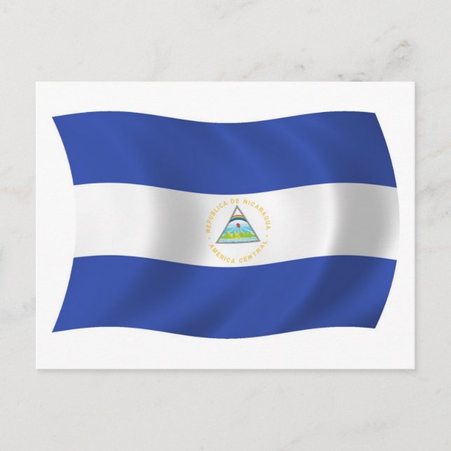 Nicaraguas flagga vykort (Framsida)