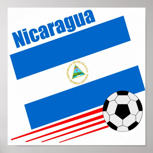 Nicaraguas fotbollslag poster (Framsidan)