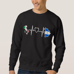 Nicaraguas Italien Flagga Italienska Nicaragua Hea Lång Ärmad Tröja