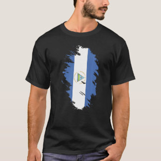 Nicaraguas nationella Flagga för manar kvinnor i s T Shirt