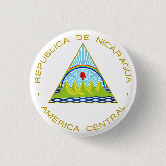 Nicaraguas statsvapen knapp (Framsida)