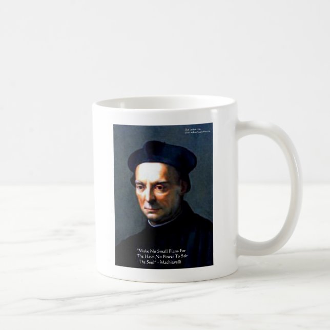 Niccolo Machiavelli "Power" Wisdom Quote Gifts Kaffemugg (Höger)