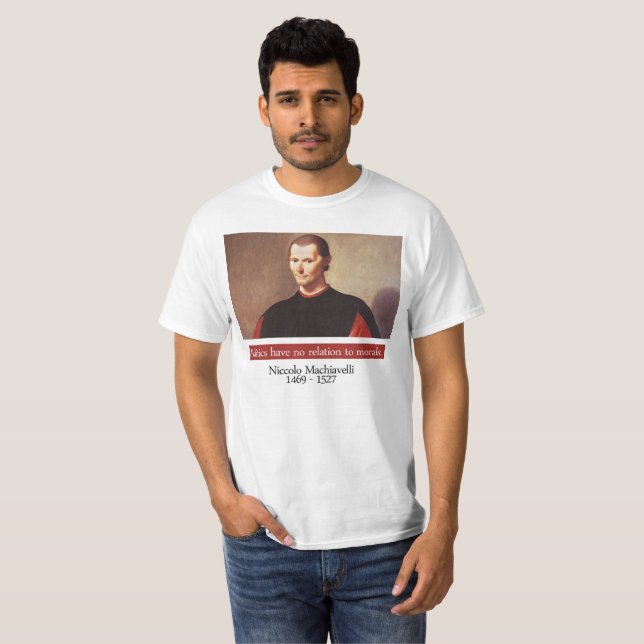 Niccolo Machiavelli T-tröja T Shirt (Hel framsida)