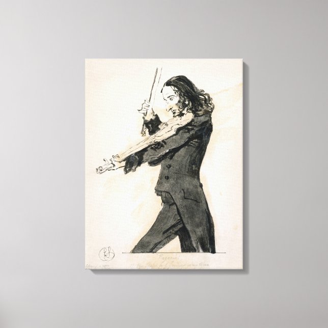 Niccolo Paganini (1782-1840), The Violin, 1 Canvastryck (Framsida)