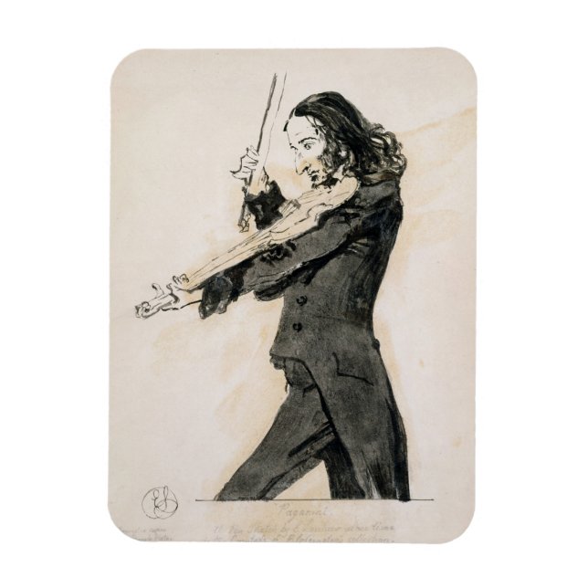Niccolo Paganini (1782-1840), The Violin, 1 Magnet (Vertikal)