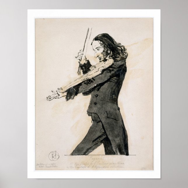 Niccolo Paganini (1782-1840), The Violin, 1 Poster (Framsidan)