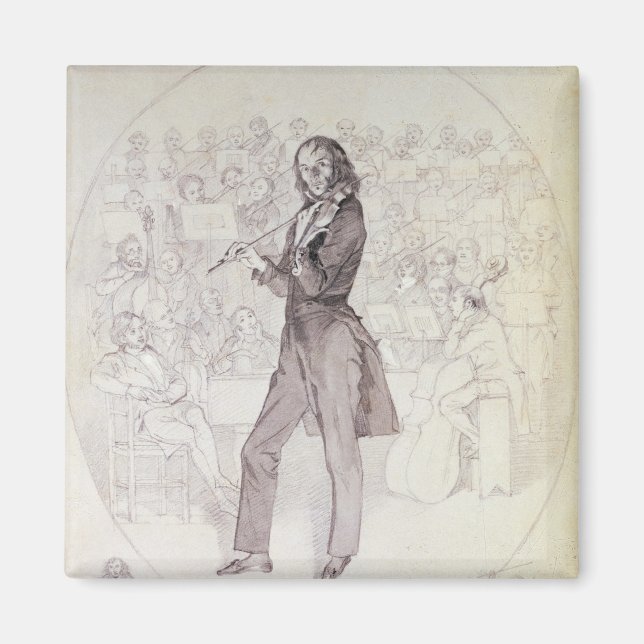 Niccolo Paganini , violinist Magnet (Framsidan)