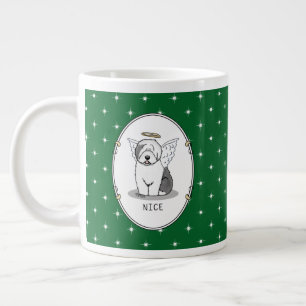 Nice Angel Old English Sheepdog (Grått 1) - Cute Jumbo Mugg