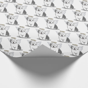 Nice Angel Old English Sheepdog (Grått 1) - Cute Presentpapper