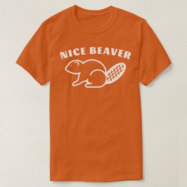 Nice Beaver 1 T Shirt (Design framsida)
