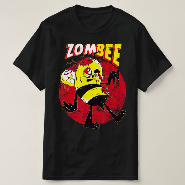 Nice Beekeeping Zombie Honeybee Zombee Beekeeper’s T Shirt (Design framsida)