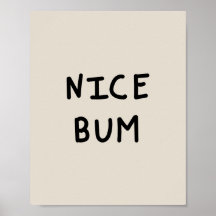 Nice Bum typography