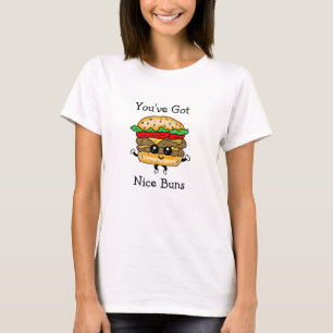 Nice Buns Hamburger Food Pun Funny T Shirt