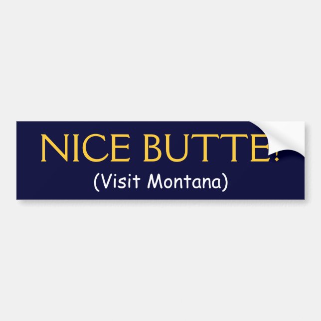 NICE BUTTE! (Besök Montana) Bildekal (Framsidan)