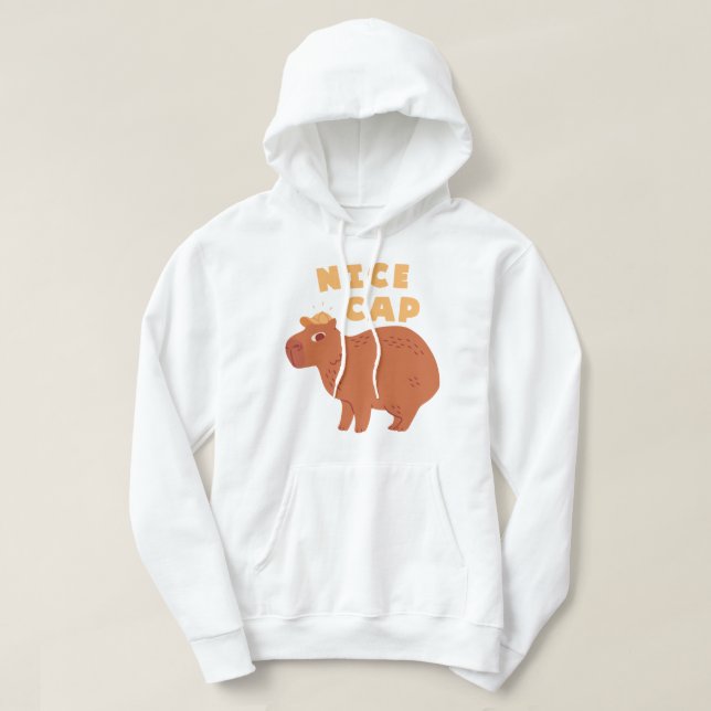 Nice Cap Capybara Hoodie (Design framsida)