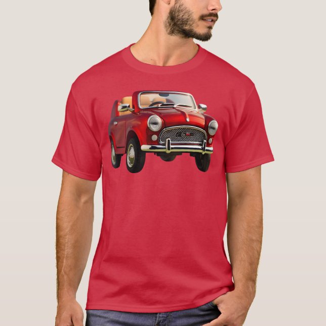 Nice car retro t shirt (Framsida)