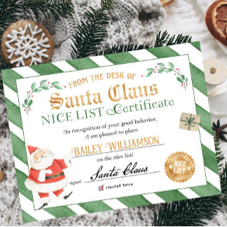 Nice-certifikat godkänt Jultomten Poster