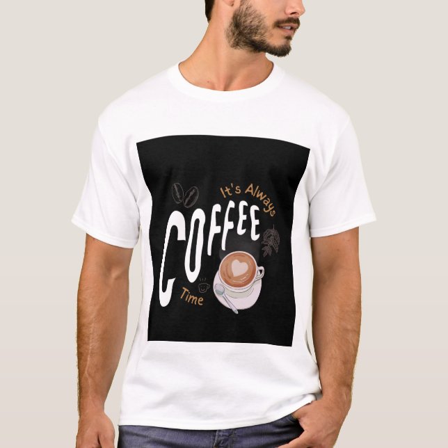 nice coffee cup design t shirt (Framsida)