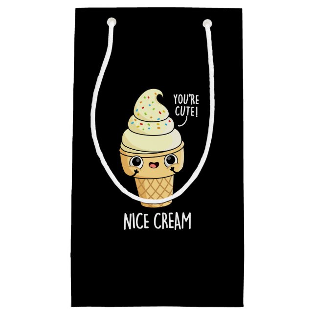 Nice Cream Funny Ice Cream Pun Mörk BG (Framsidan)