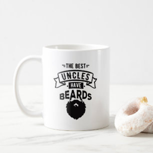Nice de bäst unclesna har skäggtrycket kaffemugg