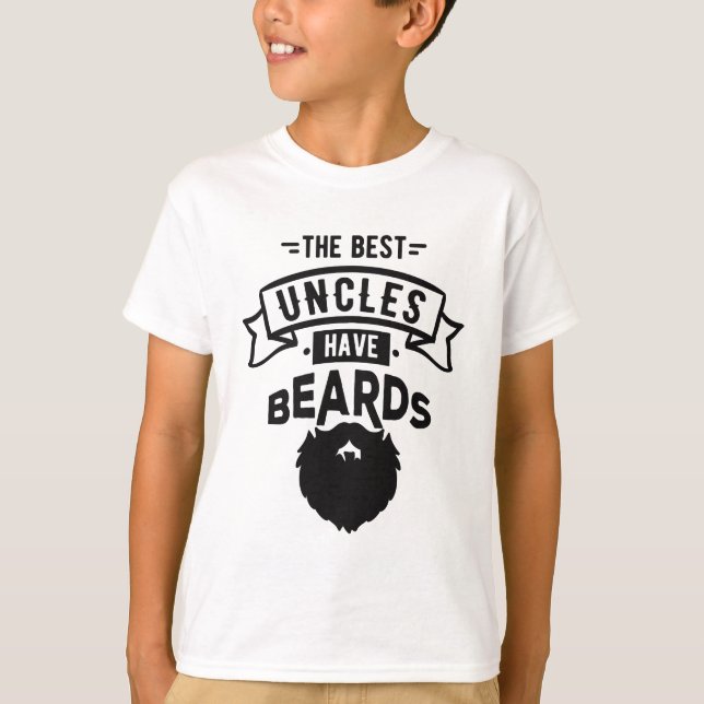 Nice de bäst unclesna har skäggtrycket t-shirt (Framsida)